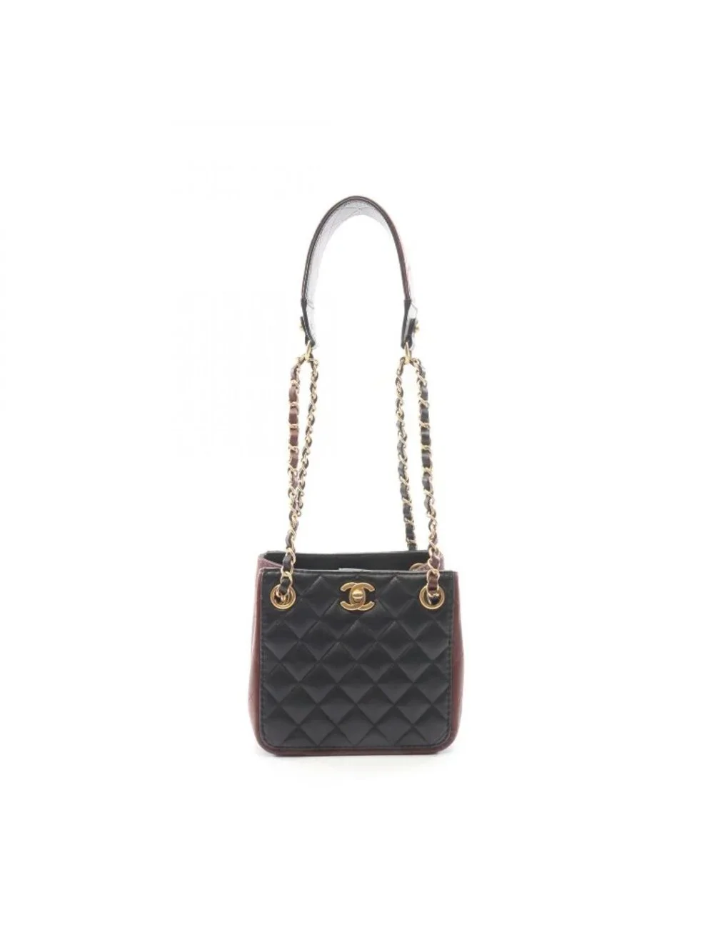 Chanel Shoulder Bag Quilted Small Black Ladiesskin